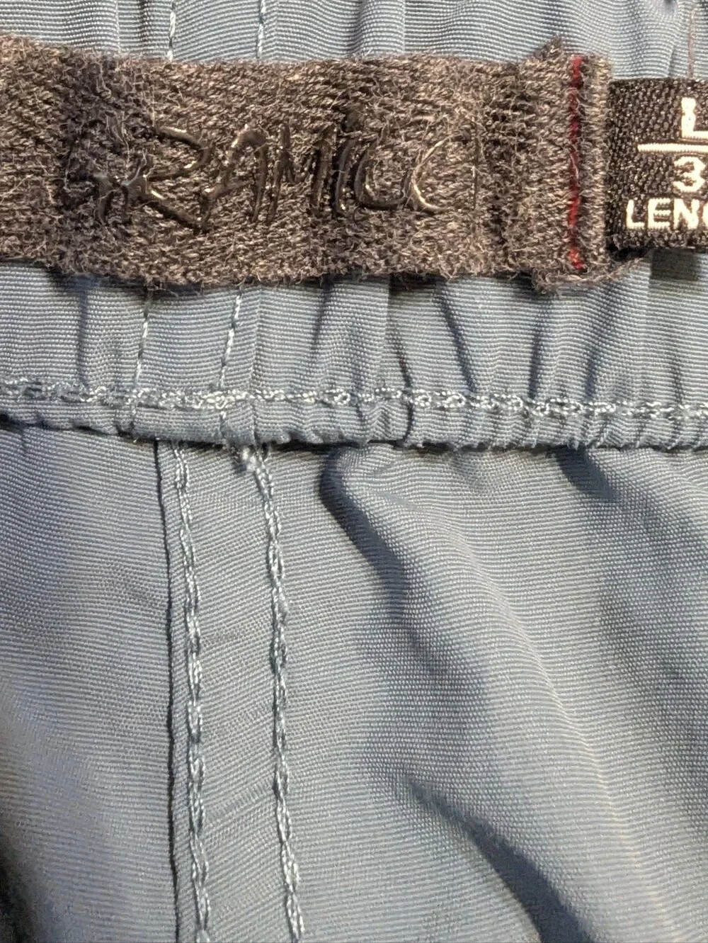 Gramicci Convertible Pants Mens Large 31”Inseam Blue Nylon Stretch Belted